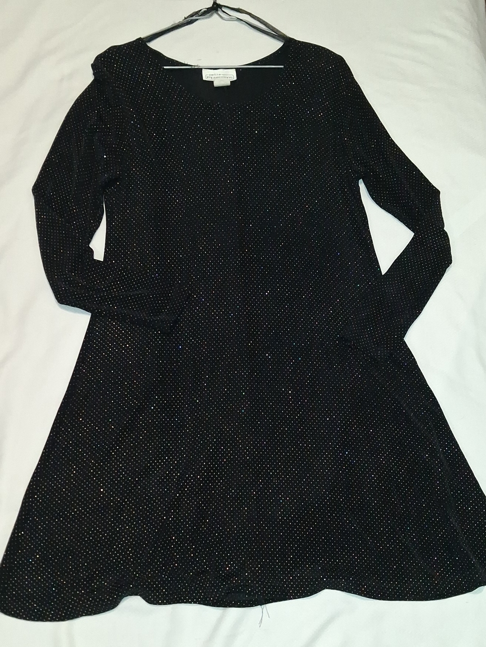 Impressions Vintage Black Sparkle Midi Dress